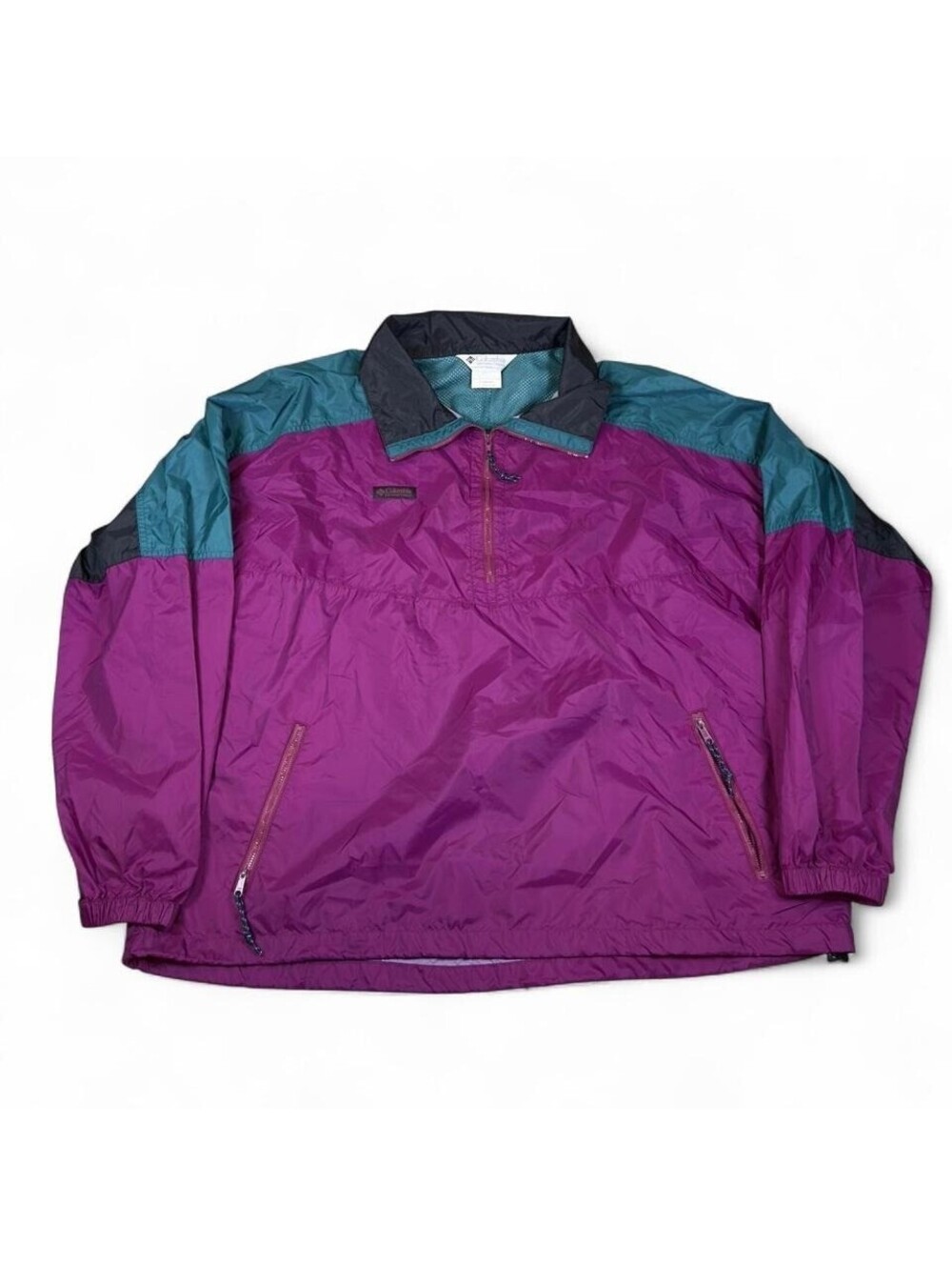 Vintage Columbia Anorak Pullover Jacket XL Purple Gorpcore